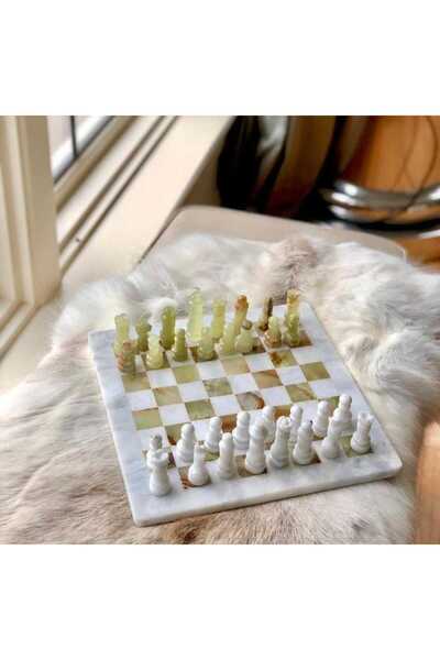 Sümeyra Marble Art MERMER SATRANÇ- 40*40 CM