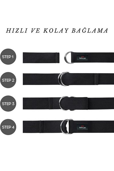 SAVUR Natural Yoga Belt: Professional Yogaband and Pilates Band