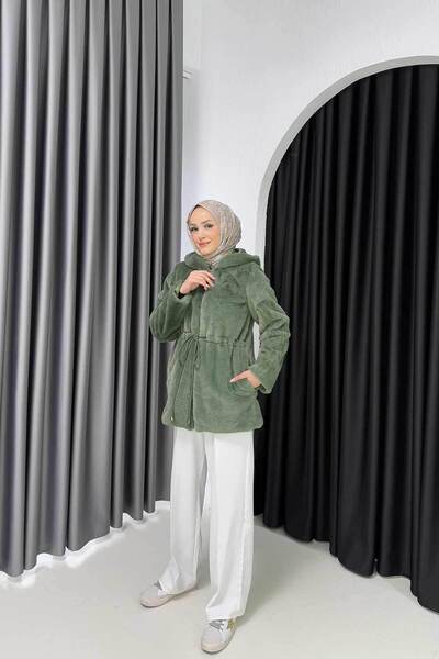 Melike Tatar Παλτό από ψεύτικη γούνα MINT 32-2230