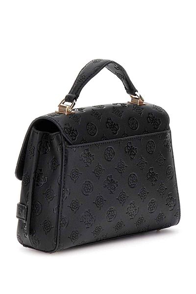 Guess Geantă de umăr Zarela Top Handle Fl pentru femei - neagră