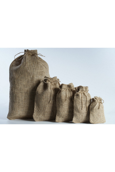 İSTANBUL SANDALET 1 Set of 5 Different Sizes Large Jute Bags (20X30, 25X35, 2...