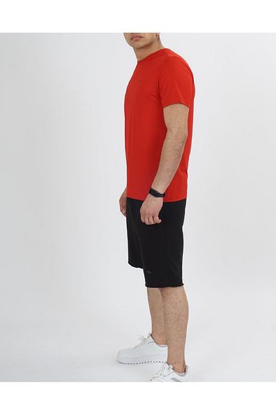 DYNAMO Men's Red Polyester Sports T-Shirt - Crew Neck