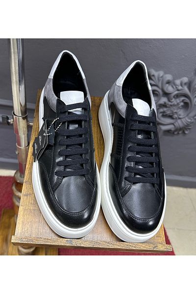 ALTINYILDIZ CLASSICS Παπούτσια 100% Γνήσιο Δερμάτινο Casual SNEAKER BLACK