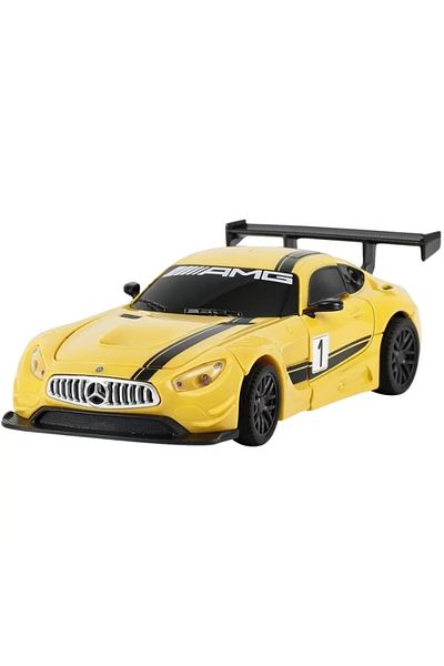 Rastar Masinuta Metalica Convertibila Mercedes Benz Gt3 Galbena Cu Scara 1 La 32