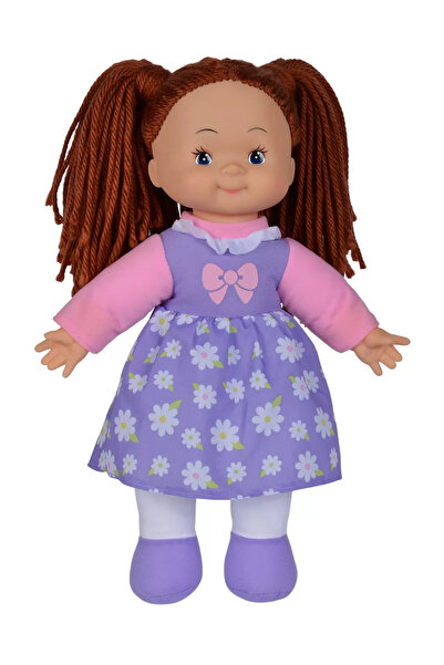 Simba Flower Dolly 38cm Fabric Doll With Brown Hair