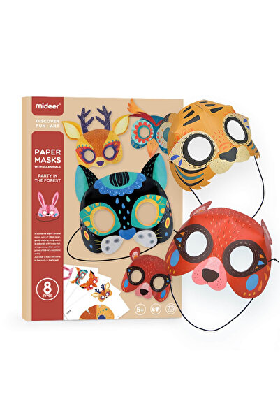 Mideer Set Masti Din Hartie Pentru Copii, Set Carnaval Diy,