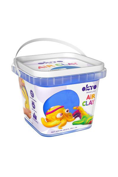 OKTO Argilă de modelat Air Clay, 200g, - Albastră