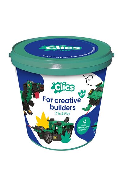 Clicstoys Clics Dinosaur World 6-in-1 Building Set,