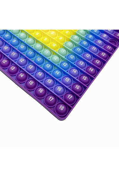 Micostore Pop It 10*10 Μαθηματικά που Μαθαίνουν Πολλαπλασιασμό και Πρόσθεση, Εκπαιδευτικό Παιχνίδι, 20 X 20 Εκ., Πολύχρωμο