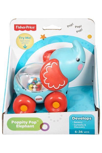 mattel Fisher Price Push and Go Elephant Toy