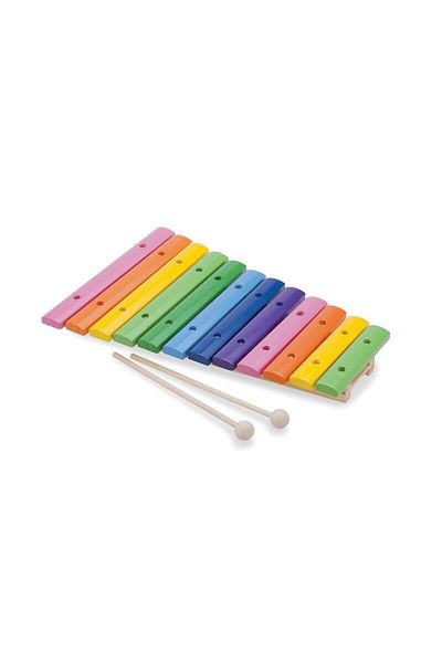 New Classic Toys Wooden Xylophone - 12 Colorful Notes