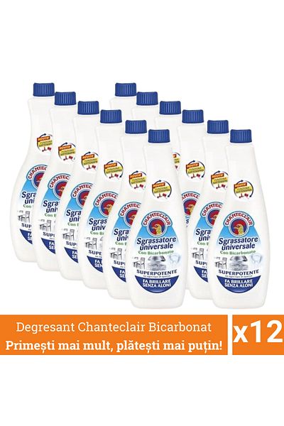 chante clair Pachet Promo 12 X Chanteclair Degresant Universal Cu Bicarbonat, Rezerva, 600 Ml, Sgrassatore