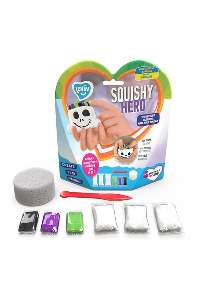 OKTO Set de pastă de modelat Air Clay cu pastă de modelat ușoară Lovin - 6 culori - Squishy Hero - Scary Ghost