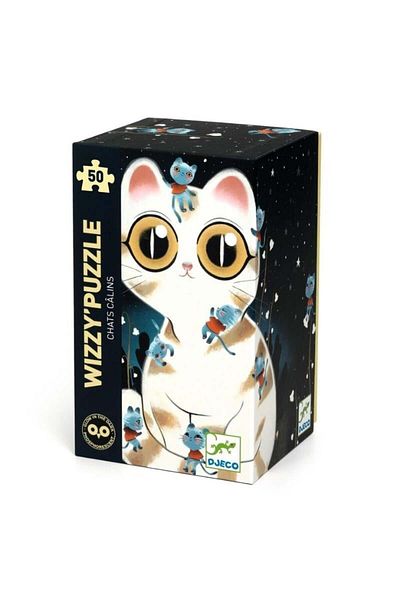 djeco Παζλ Wizzy 50 τεμαχίων - Cuddly Cats