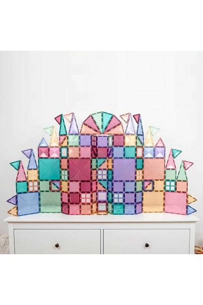 Connetix Set de constructie magnetic, 120 piese, pastel, Creative Pack, Connetix Tiles