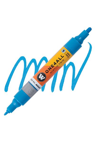 Molotow Acrylic Paint Marker, Dual Tip 1.5 And 4 Mm, One4all, Twin Pumpmarkers, 48 Colors