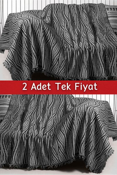 Rell Home طقم غطاء أريكة منسوج مقاس 170 × 220 سم - مزدوج