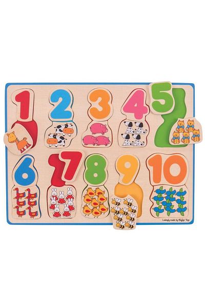 BigJigs Puzzle - čísla a barvy