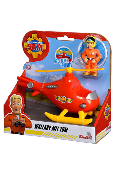 Simba Fireman Sam Wallaby Helicopter With Tom Figure