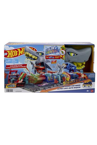 mattel Hot Wheels City Color Reveal Spalatorie Auto 91cm