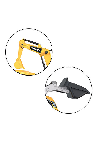 Smoby Tractor Cu Pedale Si Remorca Builder Max Galben