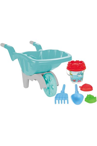 PİLSAN Pilsan Jumbo Wheelbarrow Sand Toy Set with Blue Accessories