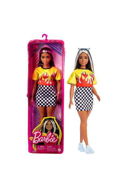 mattel Barbie Fashionista Doll Brunette With Blonde Highlights