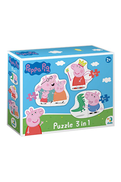 dodotoys Пъзел с Прасенцето Пепа, 3 в 1, с големи части