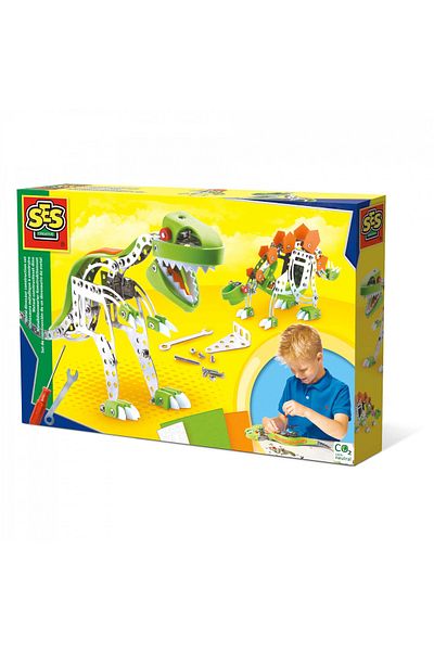 SES Creative Children's construction set - Metal dinosaurs T-rex and Stegosaurus