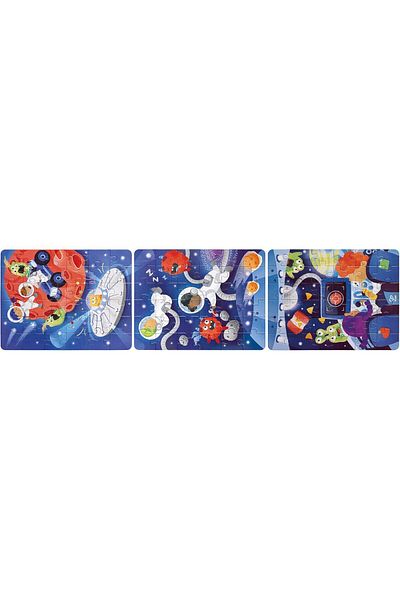 Hape Children's Puzzle Space Adventure (3 IN 1) And Storytelling Game