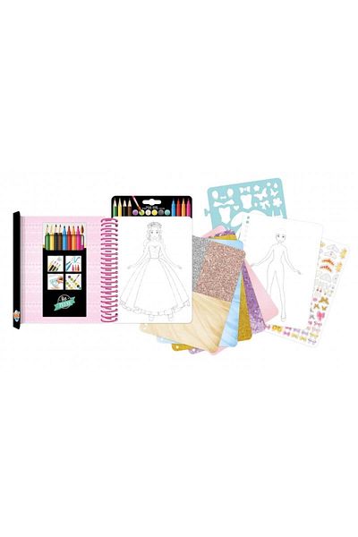 Buki France Fashion Designer Set for Kids - Draw Princess Dresses