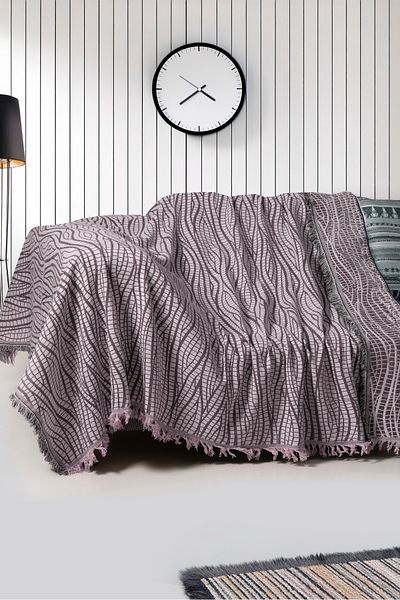 Rell Home طقم غطاء أريكة منسوج مقاس 170 × 220 سم - مزدوج