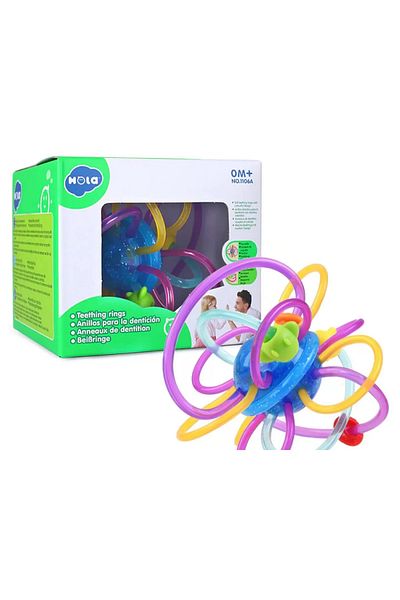 Hola Multicolored Gingival Rattle