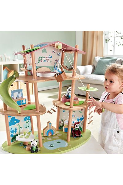 Hape Bamboo Toy - Panda Bear House (25 PIECES)