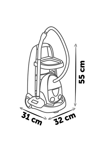 Smoby Toy Cleaning Set With Trolley And Electronic Vacuum Cleaner Black