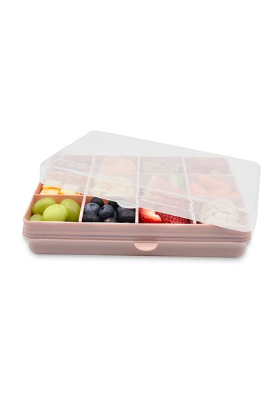 Melii Recipient alimentar Snackle cu separator detașabil, roz, 113 g