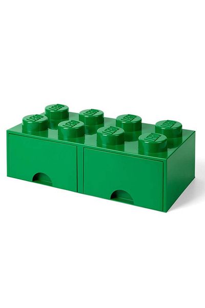 LEGO Storage Boxes 2x4 Storage Box With Drawers, Green