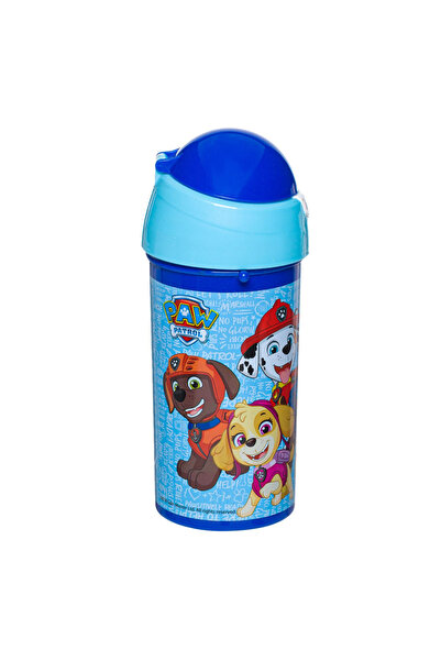 Micostore Παιδικό Μπουκάλι Νερού, Μπουκάλι με Καλαμάκι και Σπάγκο, 500 Ml, Paw Patrol, Pop Up, Σχολείο και Νηπιαγωγείο