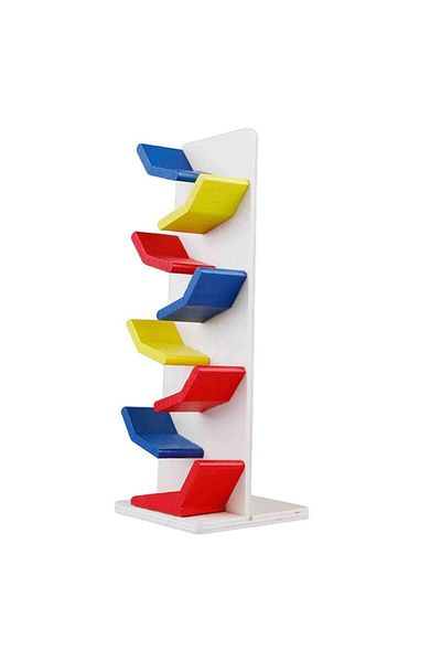 Micostore Ramp, Track With 3 Sliding Cars, Wooden Toy
