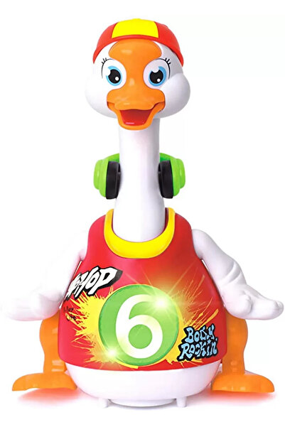 Hola Červená tančící kachna se světly a melodiemi