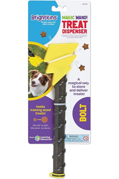 Brightkins Jucărie de dresaj pentru câini - Jucărie cu eliberare de recompense - Baghetă magică (LIGHTNING)