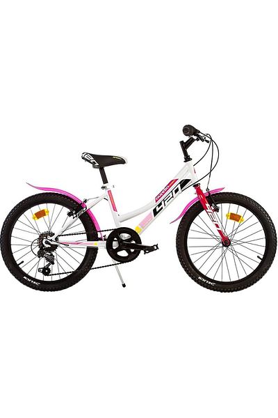 Dino Bikes Bicicleta Copii 20' Mtb Fete Sport Alb Cu 6 Viteze