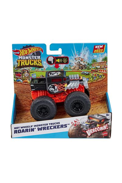 mattel Hot Wheels Monster Truck Roarin Wreckers Bone Shaker Cu Functii Si Sunete Scara 1:43
