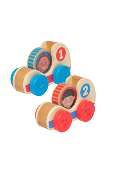 Melissa & Doug Set de două mașini din lemn, Colecția Go Tots