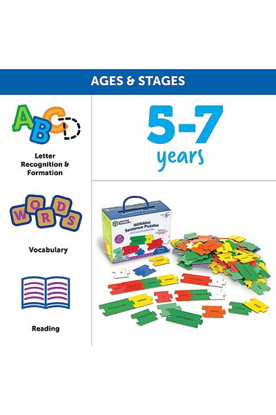 Learning Resources Set Activitati Educative - Puzzle Cu Propozitii (LB.ENGLEZA)