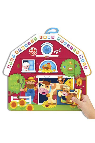 Reig Musicales Puzzle With Sounds - Farm Animals, 9 Pieces Made of Eva Foam
