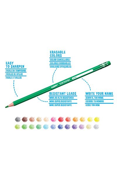 CARIOCA Tita Erasable Colored Pencils, 12 Colors