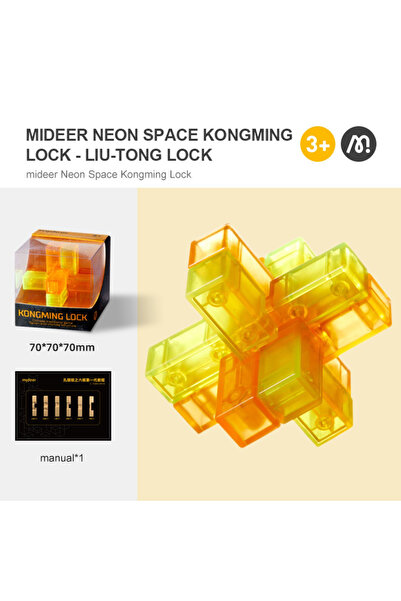 Mideer Kongming Lock Game for Brain Training and Patience, Liu-tong Lock, Brain Twister
