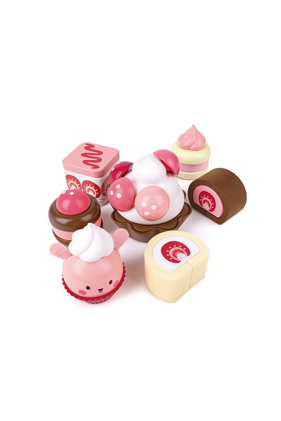 Hape Wooden Toy - Strawberry Dessert Set (7 PIECES)