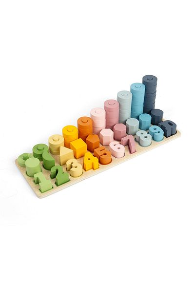 BigJigs Counters with disks and geometric shapes